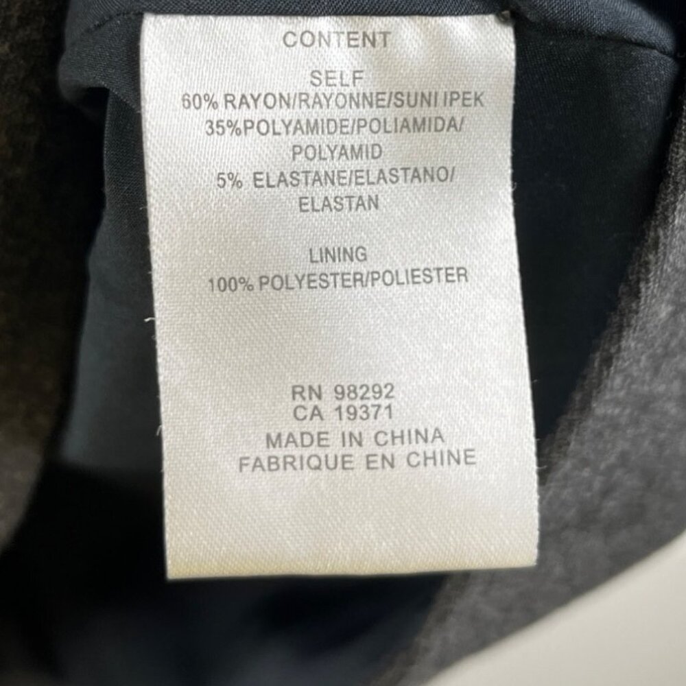 Tibi Mini Dress Charcoal Heather Gray 3/4 Sleeves Lined Size 4 Minimalist Chic - Picture 14 of 16